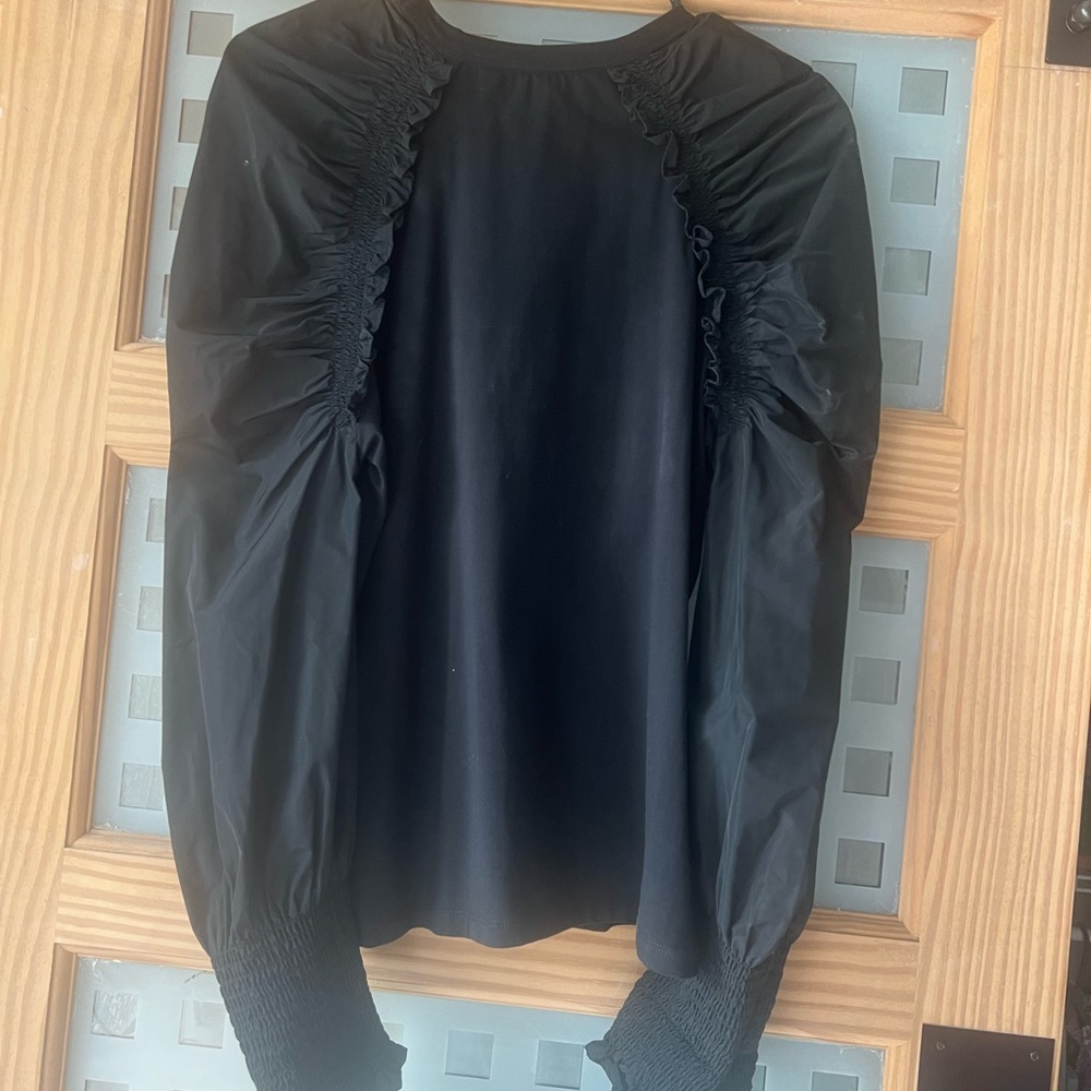 Veronica Beard Black Crewneck Top
